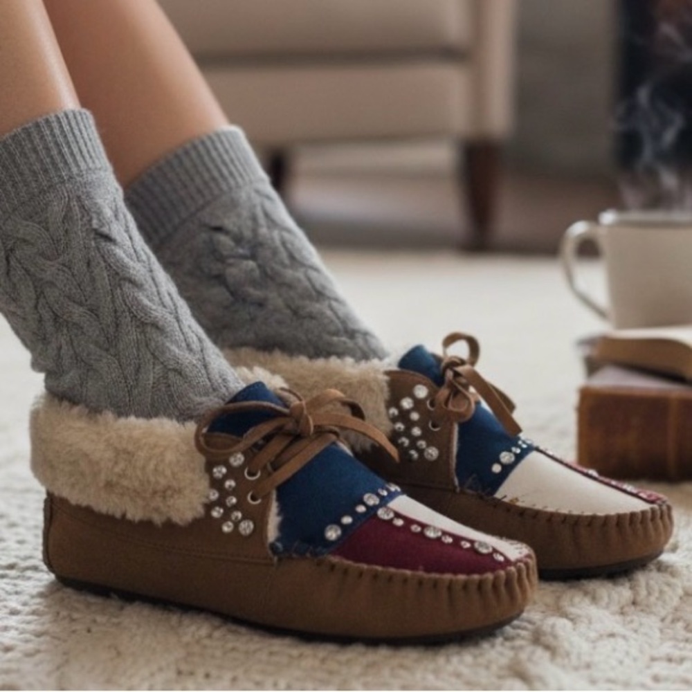 Montana West Sparkle American Moccasins  NWT